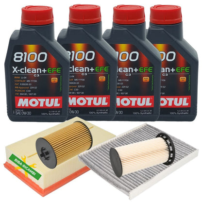 Kit Tagliando Filtri Olio Compatibile Per Skoda Octavia III 1.6 TDI 85KW-115CV BIBA-RICAMBI