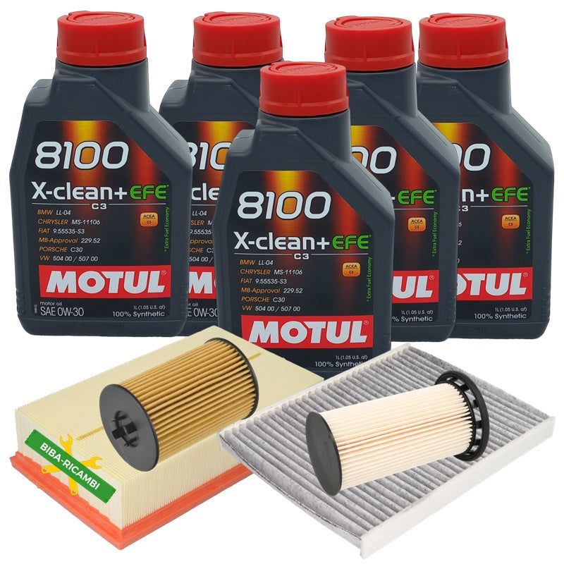 Kit Tagliando Filtri Olio 0W30 Per VW T-Roc 2.0 TDI 110KW-150CV BIBA-RICAMBI