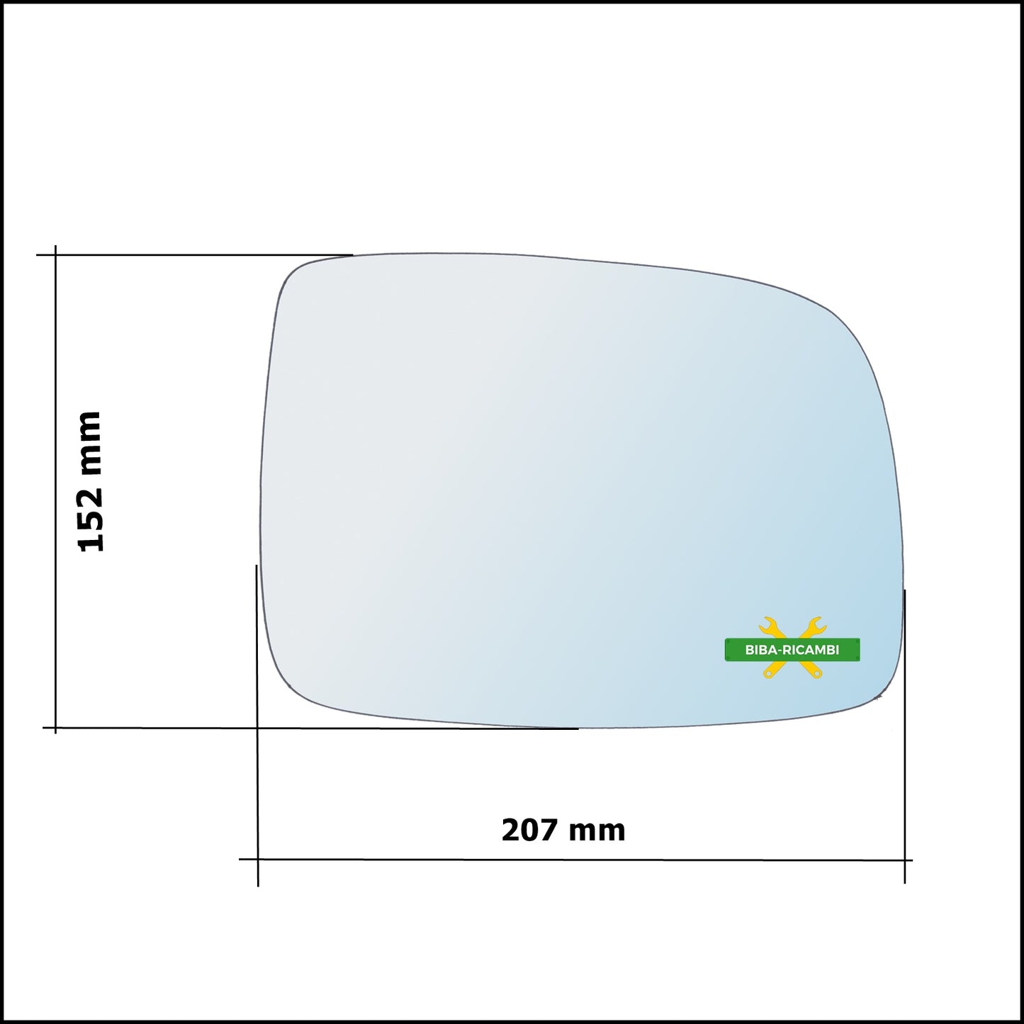 Vetro Specchio Retrovisore Asferico Lato Dx-Passeggero Per Great Wall Steed dal 2006&gt;