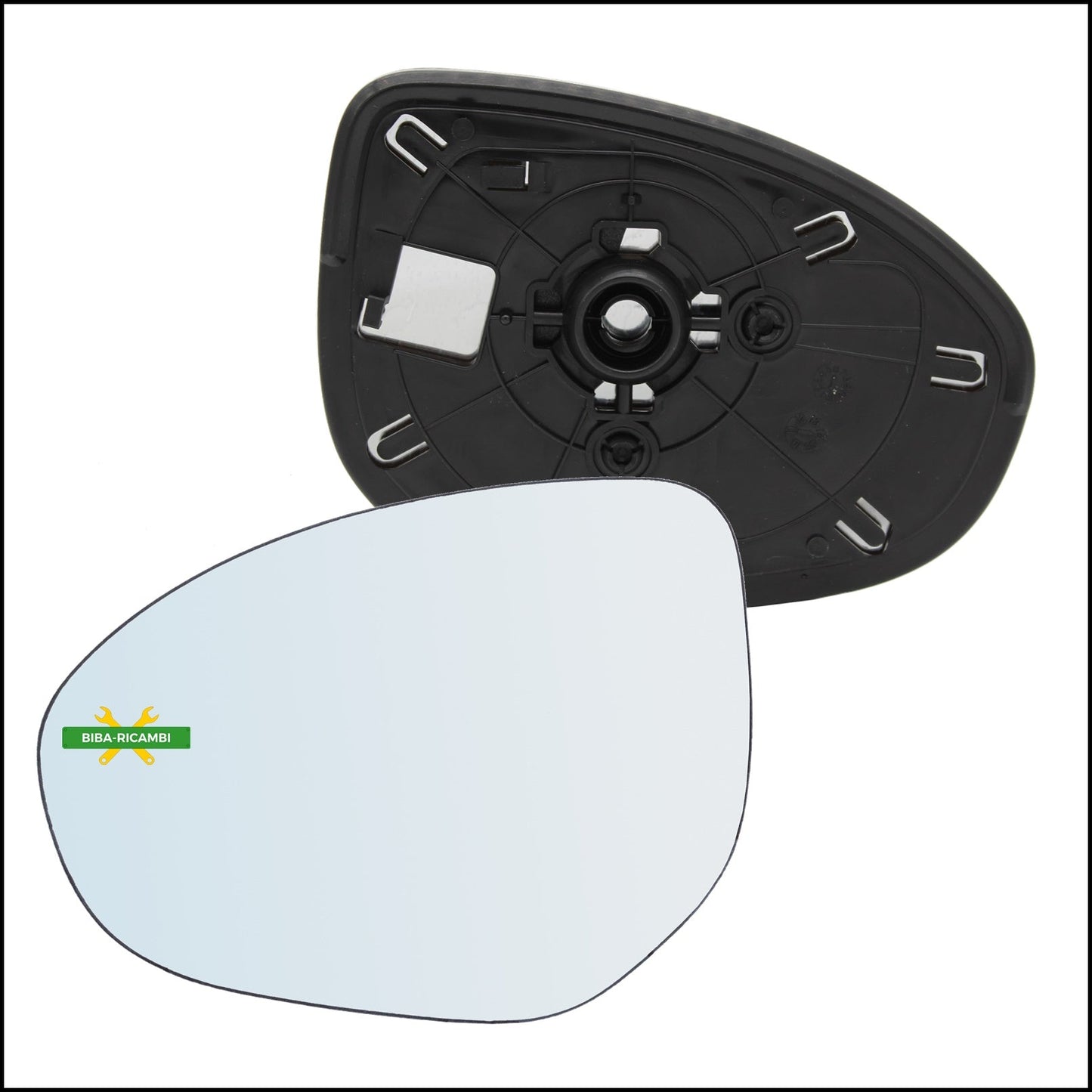 Piastra Specchio Retrovisore Lato Sx-Guidatore Per Mazda 2 II (DE) dal 2007-2015 BIBA-RICAMBI