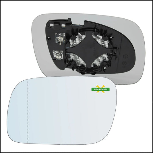 Piastra Specchio Retrovisore Termica Asferica Lato Sx-Guidatore Per Vw Touareg I (7LA) solo dal 2002-2009 BIBA-RICAMBI