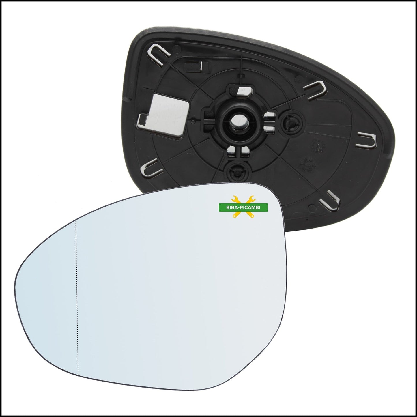 Piastra Specchio Retrovisore Asferica Lato Sx-Guidatore Per Mazda 2 II (DE) dal 2007-2015 BIBA-RICAMBI