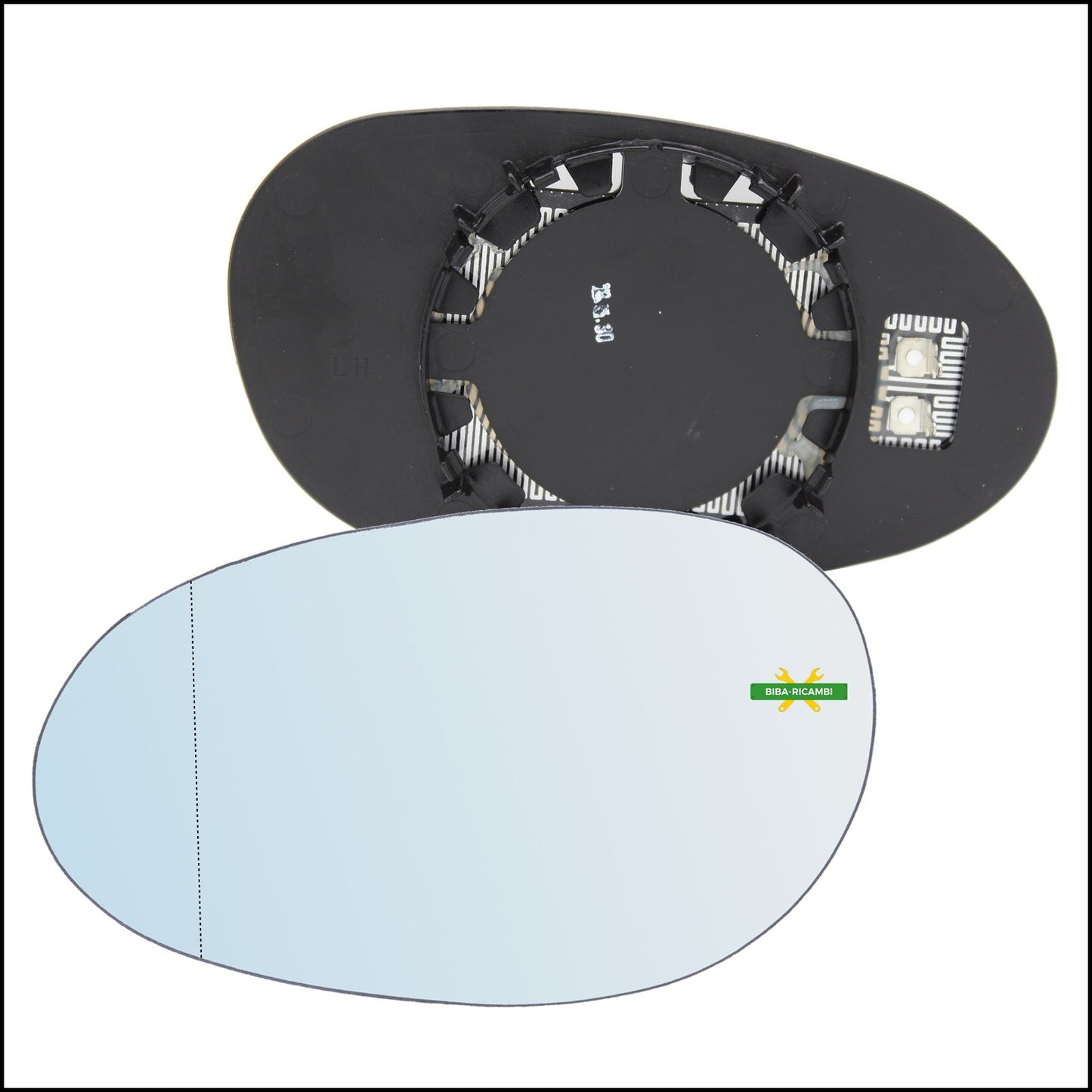 Piastra Specchio Retrovisore Termica Asferica Lato Sx-Guidatore Per Smart Fortwo I (450) dal 2004-2007 BIBA-RICAMBI