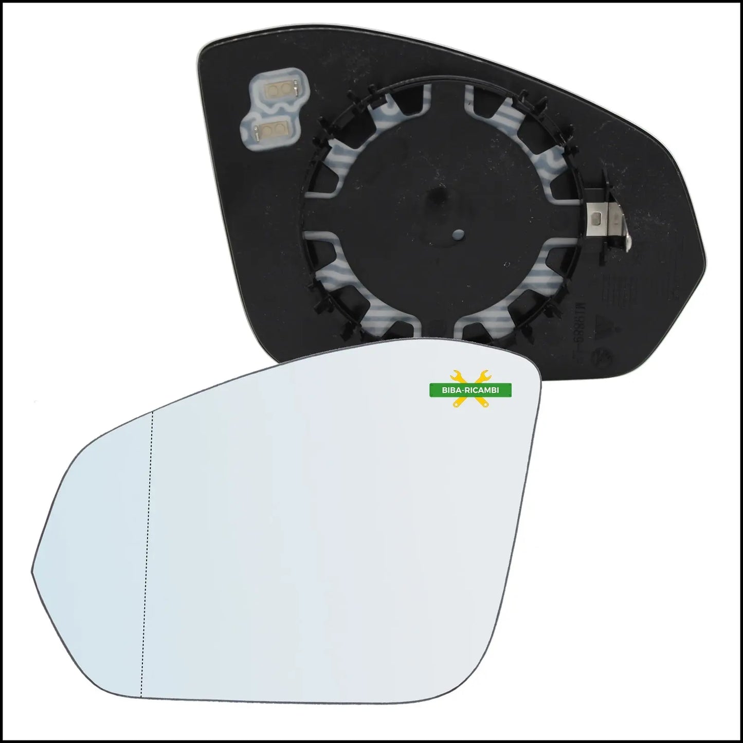 Piastra Specchio Retrovisore Termica Asferica Lato Sx-Guidatore Per Skoda Fabia IV (PJ3) dal 2021&gt; BIBA-RICAMBI