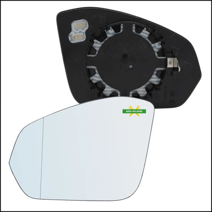 Piastra Specchio Retrovisore Termica Asferica Lato Sx-Guidatore Per Skoda Fabia IV (PJ3) dal 2021&gt; BIBA-RICAMBI