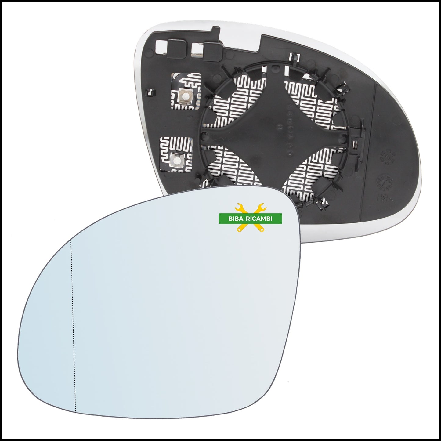 V. Aspherical Thermal Rearview Mirror Plate Left Driver Side For Skoda Superb I (3U4) only from 2006-2008