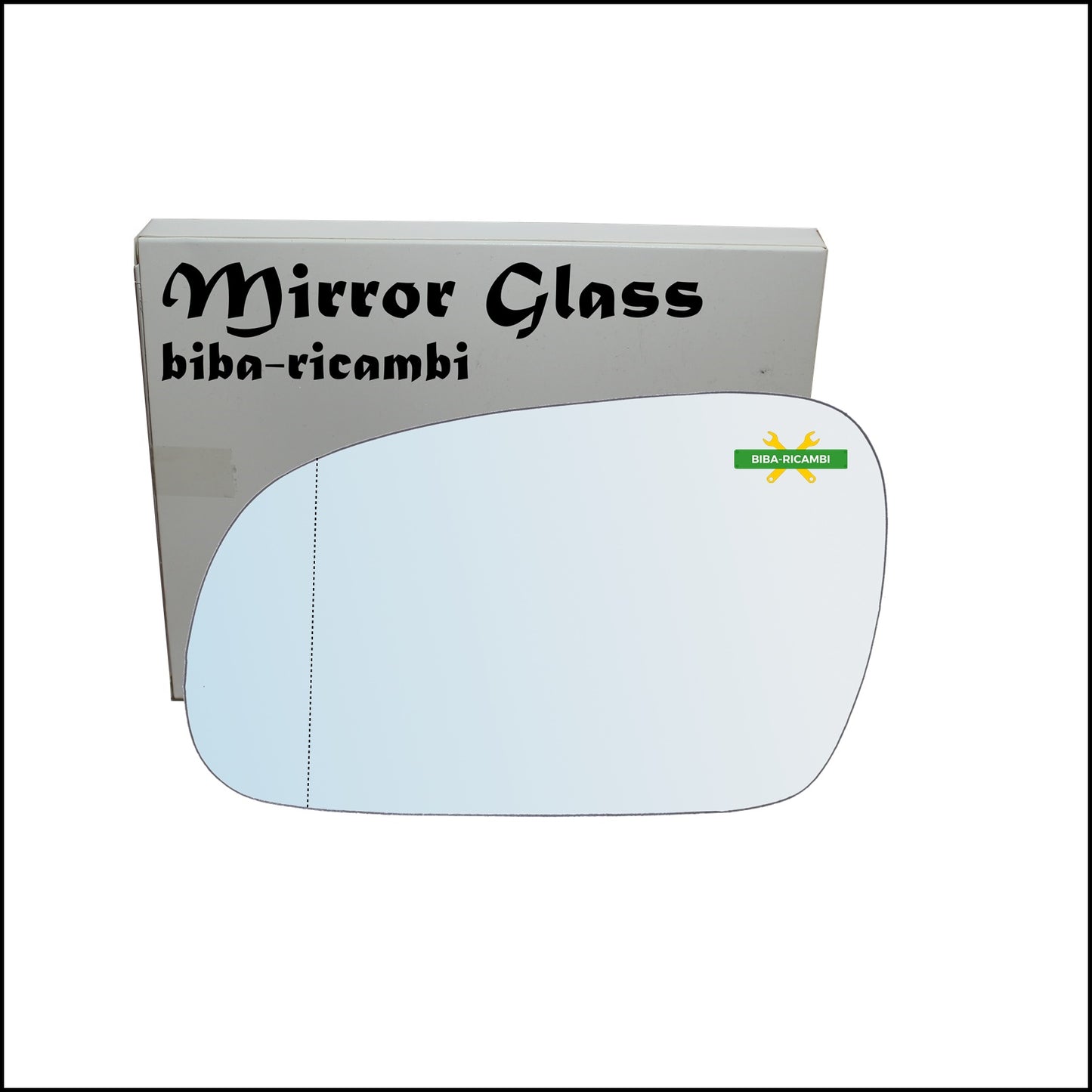 Aspherical Chrome Rear View Mirror Glass Left Driver Side For Volkswagen Fox I (5Z1) from 2003&gt;