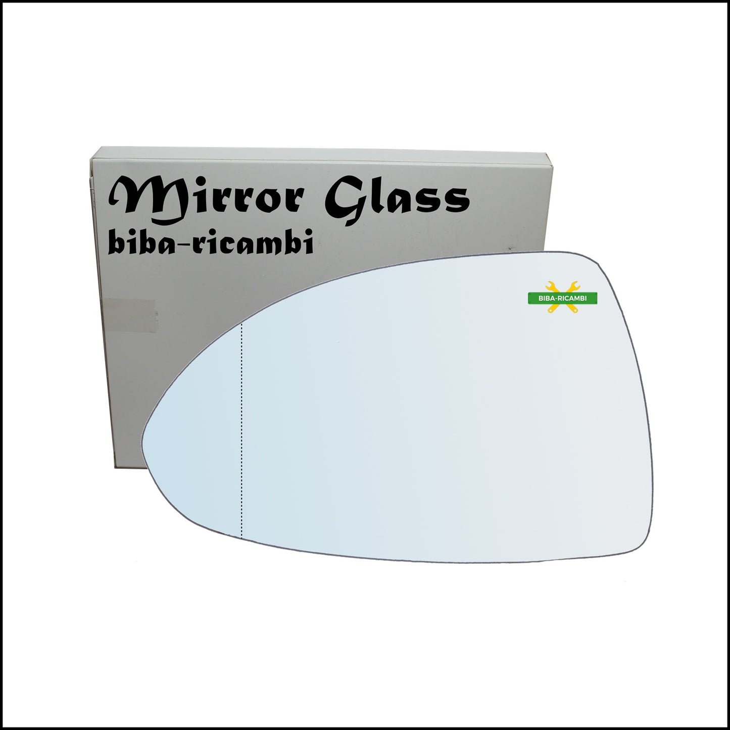 Aspherical Chrome Rearview Mirror Glass Left Driver Side For Opel Corsa D (S07) from 2006-2014