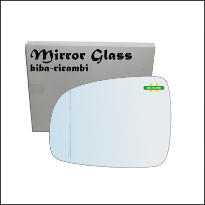 Aspherical Rearview Mirror Glass Left Driver Side For Nissan Note I (E11) from 2005-2012