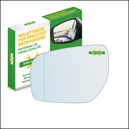 Vetro Specchio Retrovisore Asferico Lato Sx-Guidatore Per Renault Koleos I (HY) dal 2008&gt;