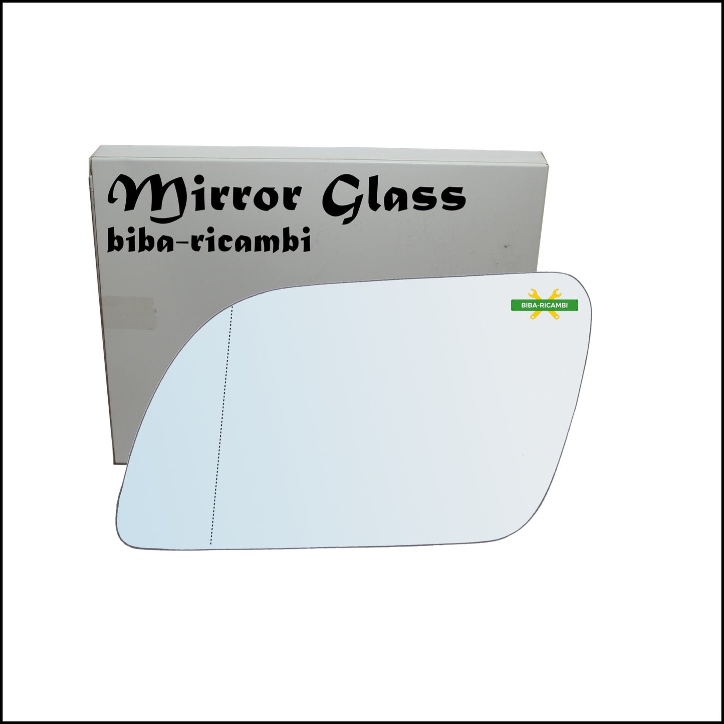 Aspherical Chrome Rear View Mirror Glass Left Driver Side For Volkswagen Polo (9N) only from 2002-2005