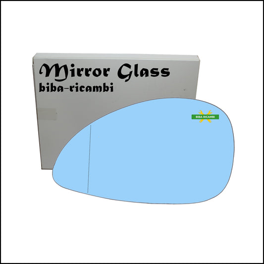 Blue Aspherical Rearview Mirror Glass Left Driver Side For Citroen C4 I only from 2005-2009