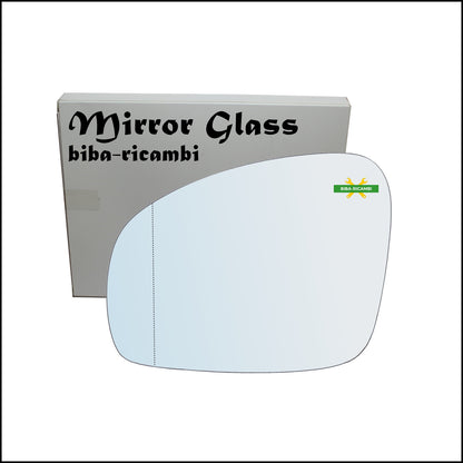 Aspherical Chrome Rearview Mirror Glass Left Driver Side For Skoda Roomster (5J) from 2006-2015