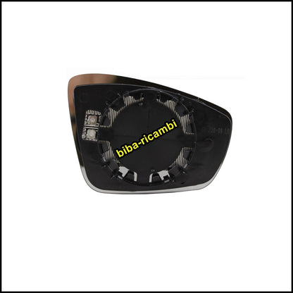 Piastra Specchio Retrovisore Asferico Termico Lato Sx-Guidatore Per Volkswagen UP (121) dal 2011&gt;