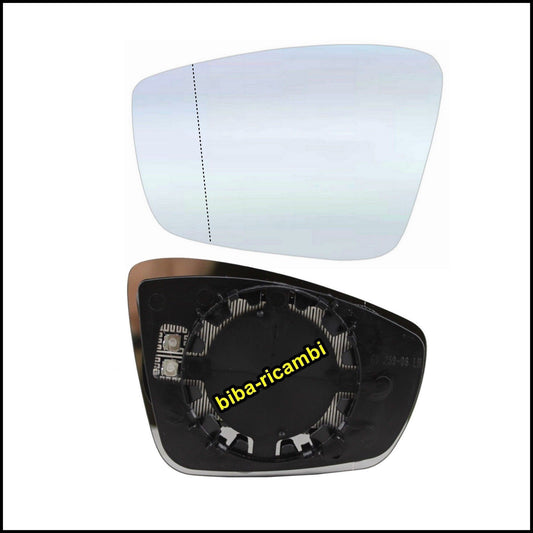 Aspherical Heated Rearview Mirror Plate Left Driver Side For Seat TOLEDO IV (KG3) from 2012&gt;