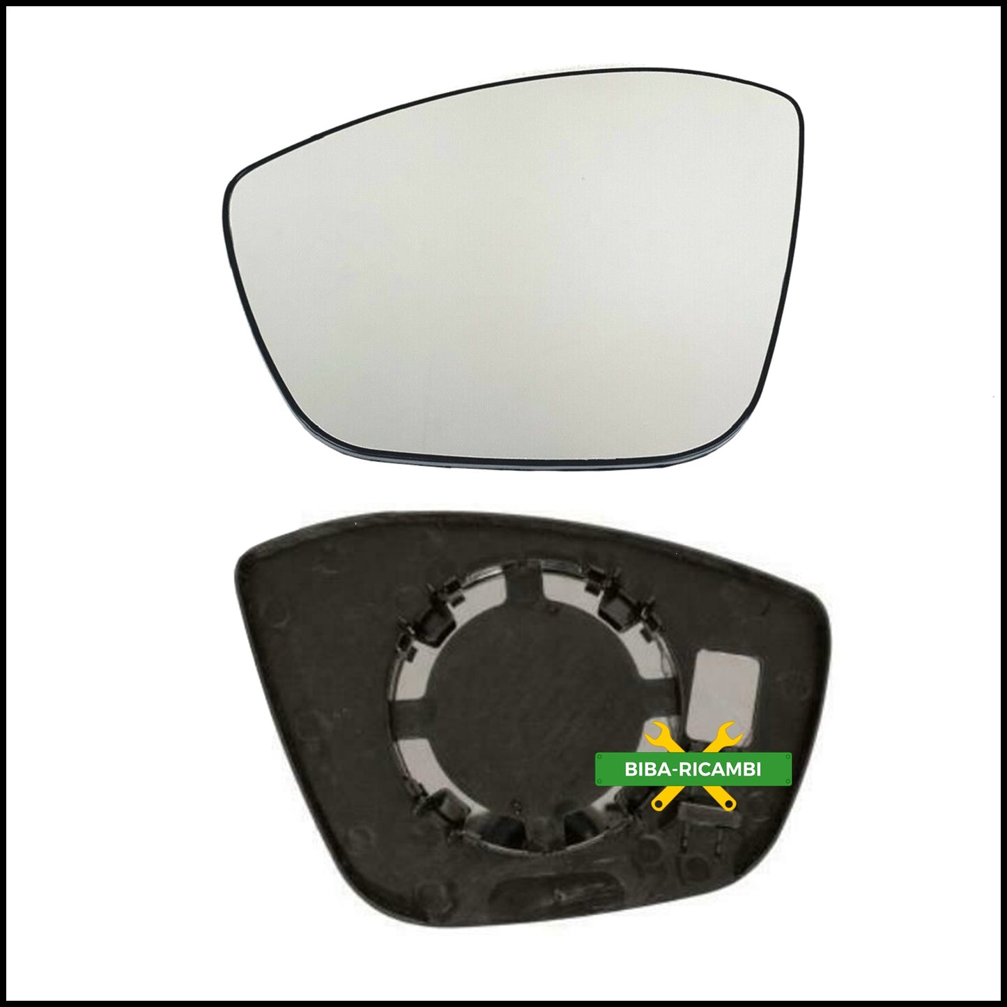 Piastra Specchio Retrovisore Lato SX-Guidatore Compatibile Per Peugeot 208 I (CA_) dal 2012>