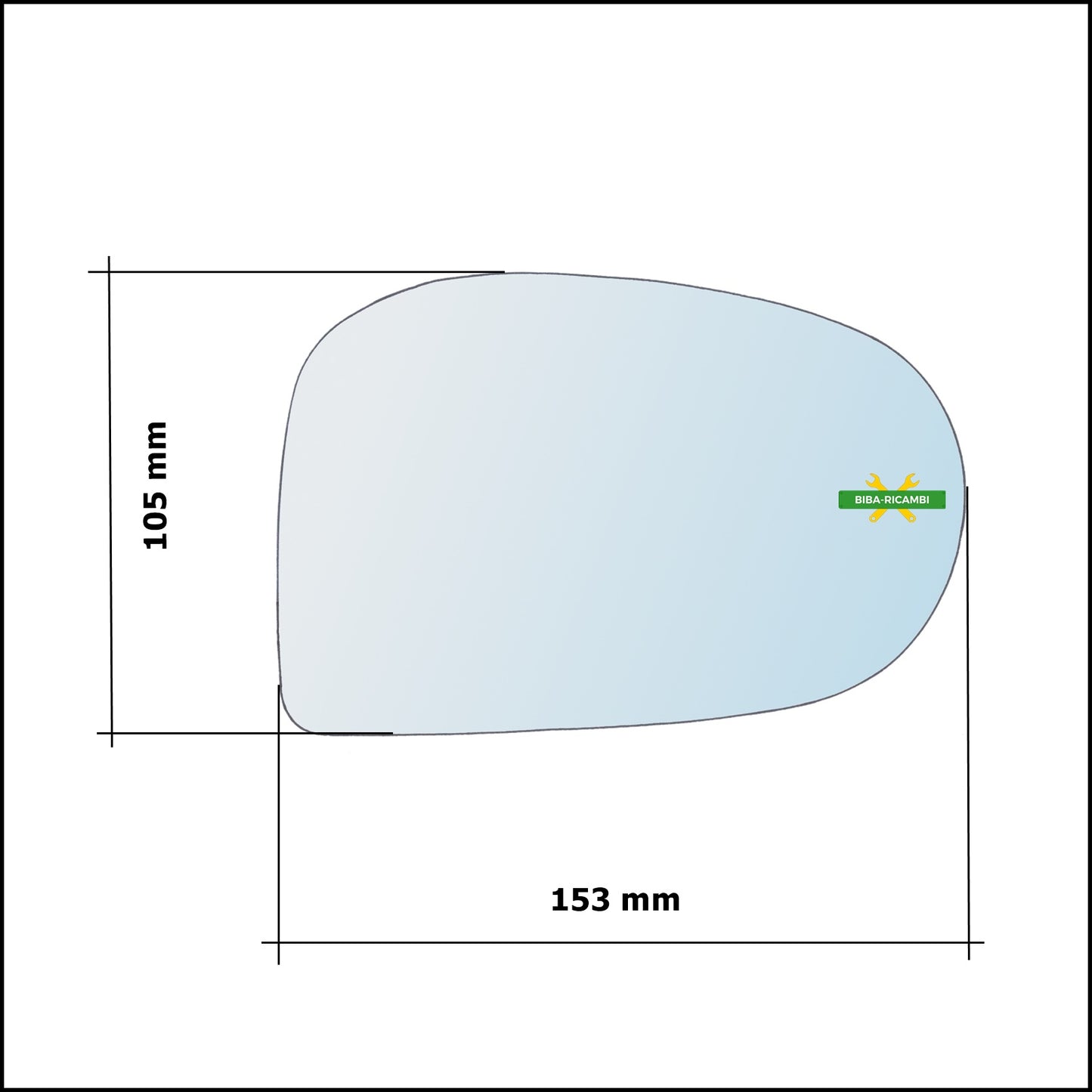 Aspherical Rearview Mirror Glass Right Passenger Side For Subaru Vivio from 1992-2000