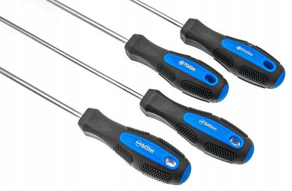 Set of 4 screwdrivers long screwdrivers 450mm chrome vanadium magnetic tip