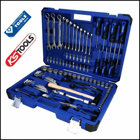 A. Set of 95-piece ratchet socket wrenches in a suitcase