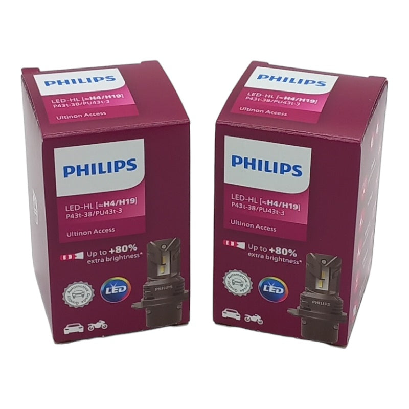 Philips Lampadine H4 Led Compatibile Per Fiat Regata (138) Dal 1983-1990 BIBA-RICAMBI