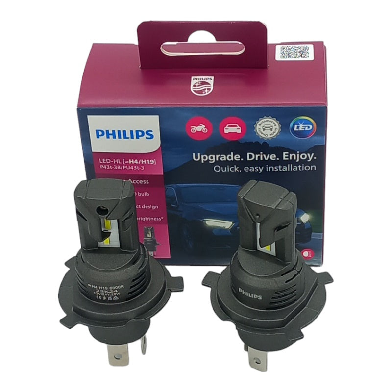 Philips Lampadine H4 Led Compatibile Per Honda Civic VII (EM2) Dal 2001-2005 BIBA-RICAMBI