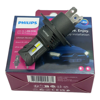 Philips Lampadine H4 Led Compatibile Per Fiat Seicento (187) Dal 1997-2010 BIBA-RICAMBI