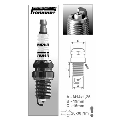 Candela Brisk Iridium Compatibile Per Audi A4 III (8EC) 1.6 75KW | Motore. ALZ