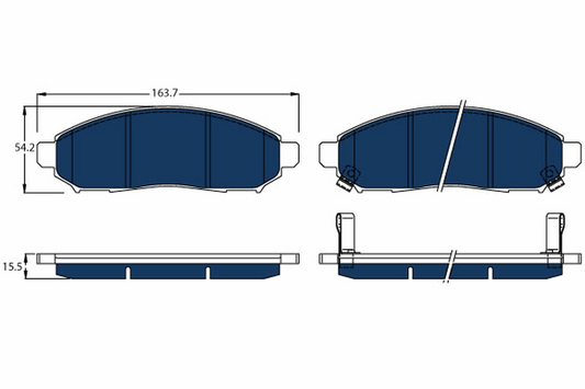 Kit 4 Pastiglie Freno Marca TRW Codice | GDB3520BTE BIBA-RICAMBI