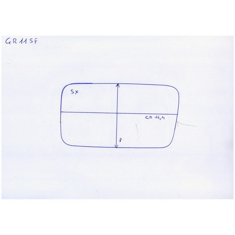 Exterior Mirror Glass Left Side Compatible With Panda from 1987 to 2002 Cold