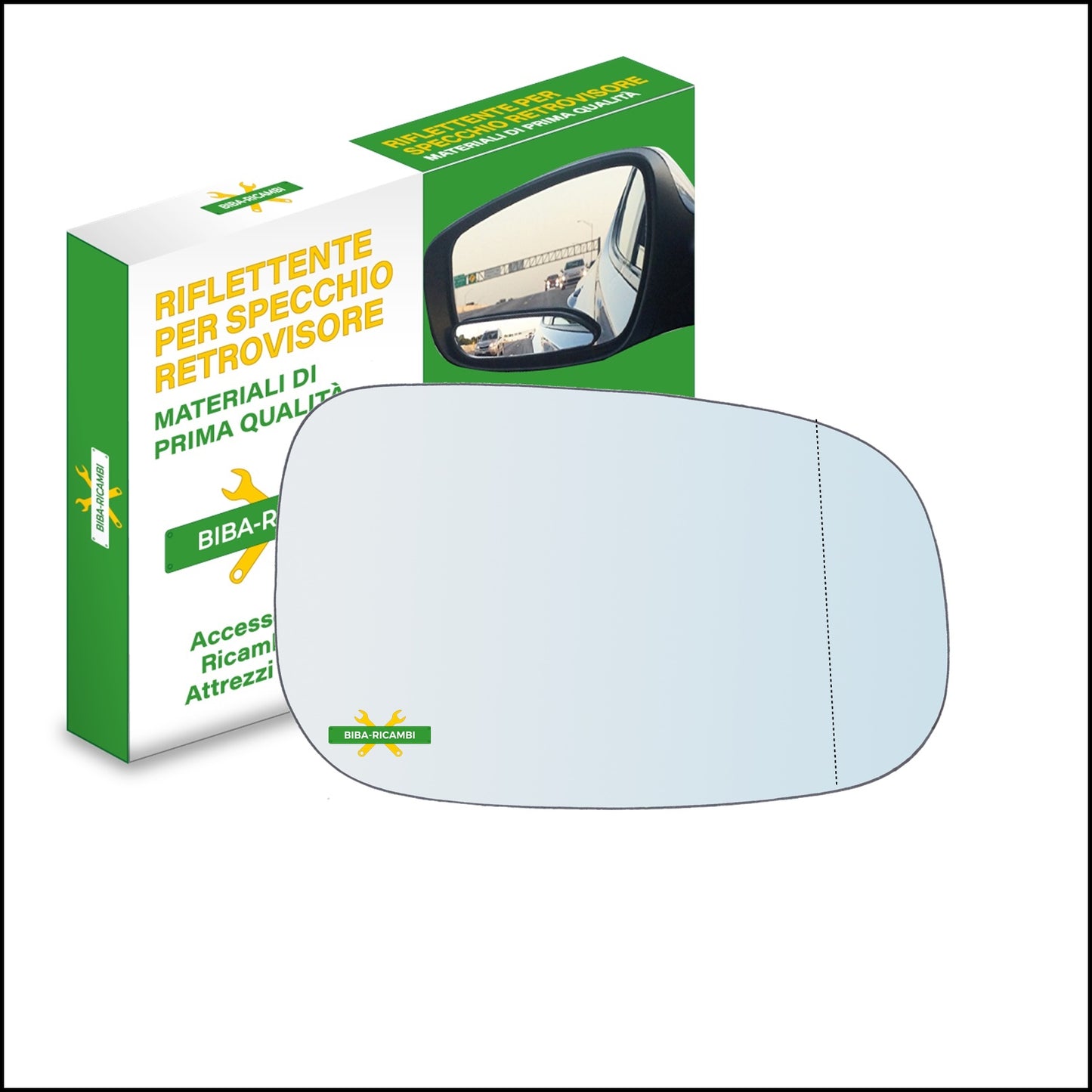 Vetro Specchio Retrovisore Asferico Lato Dx-Passeggero Per Volvo C30 (533) solo dal 2006-2009