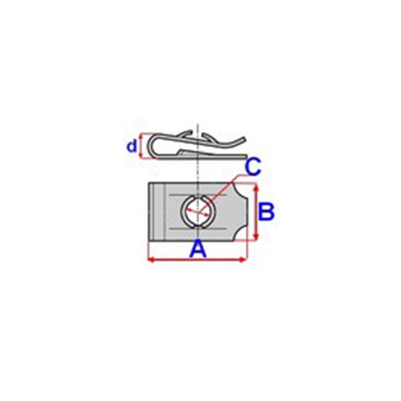 5 x Bottoni Rivetti Clips Auto Compatibile Per Opel | Renault | Saab art.612 BIBA-RICAMBI