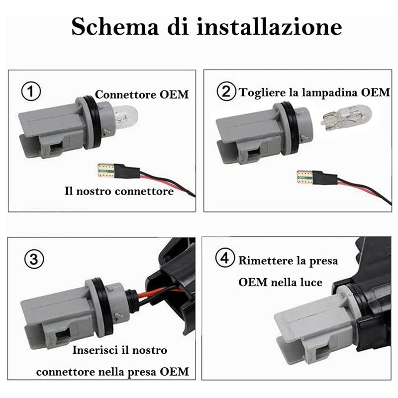 Frecce Laterali A Led Luce Statica art.72406 BIBA-RICAMBI