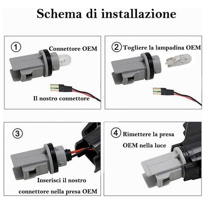 Frecce Laterali A Led Luce Statica art.72406 BIBA-RICAMBI