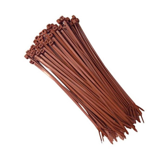 Professional Use Plastic Cable Ties 4.8 x 160 | Brown Color (25pcs)