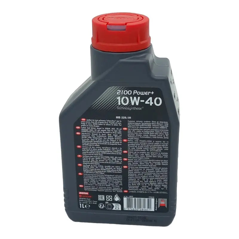 Motul 10W40 A3/B4 2100 Power+ Compatibile Per Fiat BIBA-RICAMBI