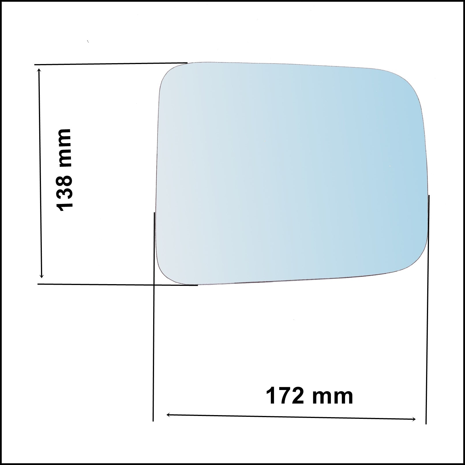 Vetro Specchio Retrovisore Lato Guidatore Compatibile Per Nissan Navara 1999-2005 BIBA-RICAMBI