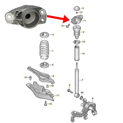 Supporti Ammortizzatori Posteriori Per Audi Q3 I (8UB) dal 2011>