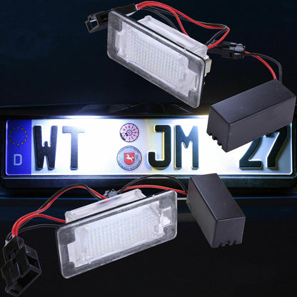 License Plate Light Bulbs LED Specifications Adaptable Audi A1 I from 2010-2018