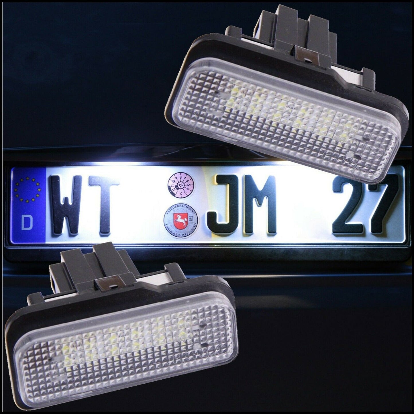 Lampadine Placchette Luci Targa Led Specifiche Adattabile Mercedes-Benz Classe C (S203) dal 2001-2007