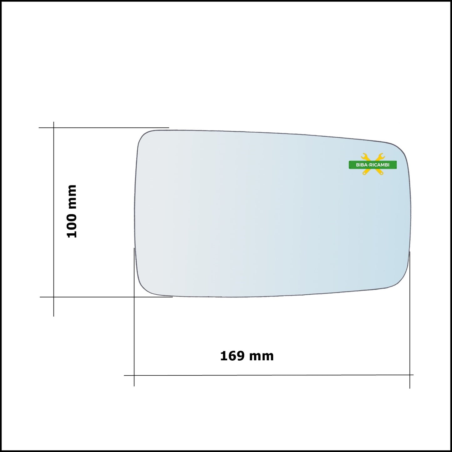 Vetro Specchio Retrovisore Cromato Lato Dx-Passeggero Per Fiat Tipo I (160) dal 1987-1997