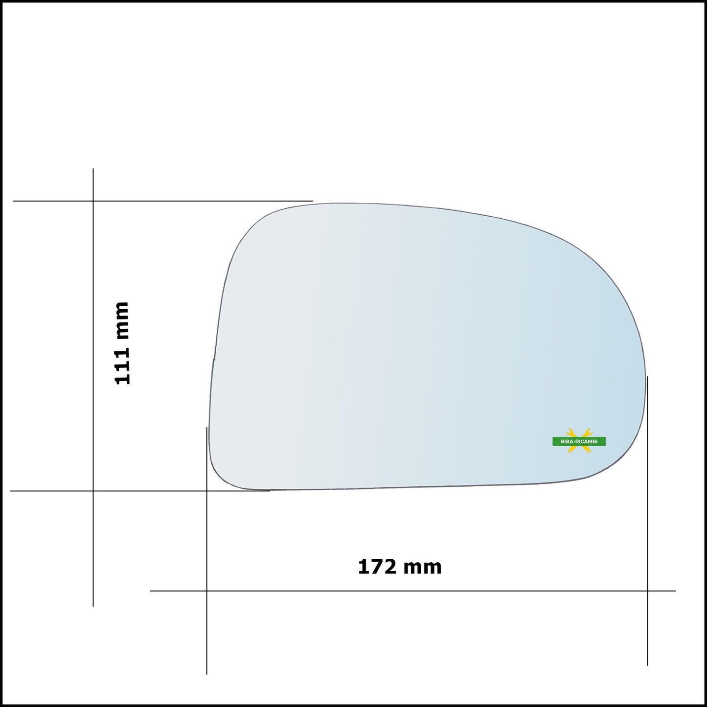 Aspherical Chrome Rearview Mirror Glass Left Driver Side For Hyundai Atos | Atos Prime (MX) from 1997&gt;