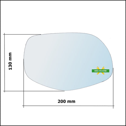 Vetro Specchio Retrovisore Asferico Lato Sx-Guidatore Per Porsche Cayenne I (9PA) solo dal 2009-2011