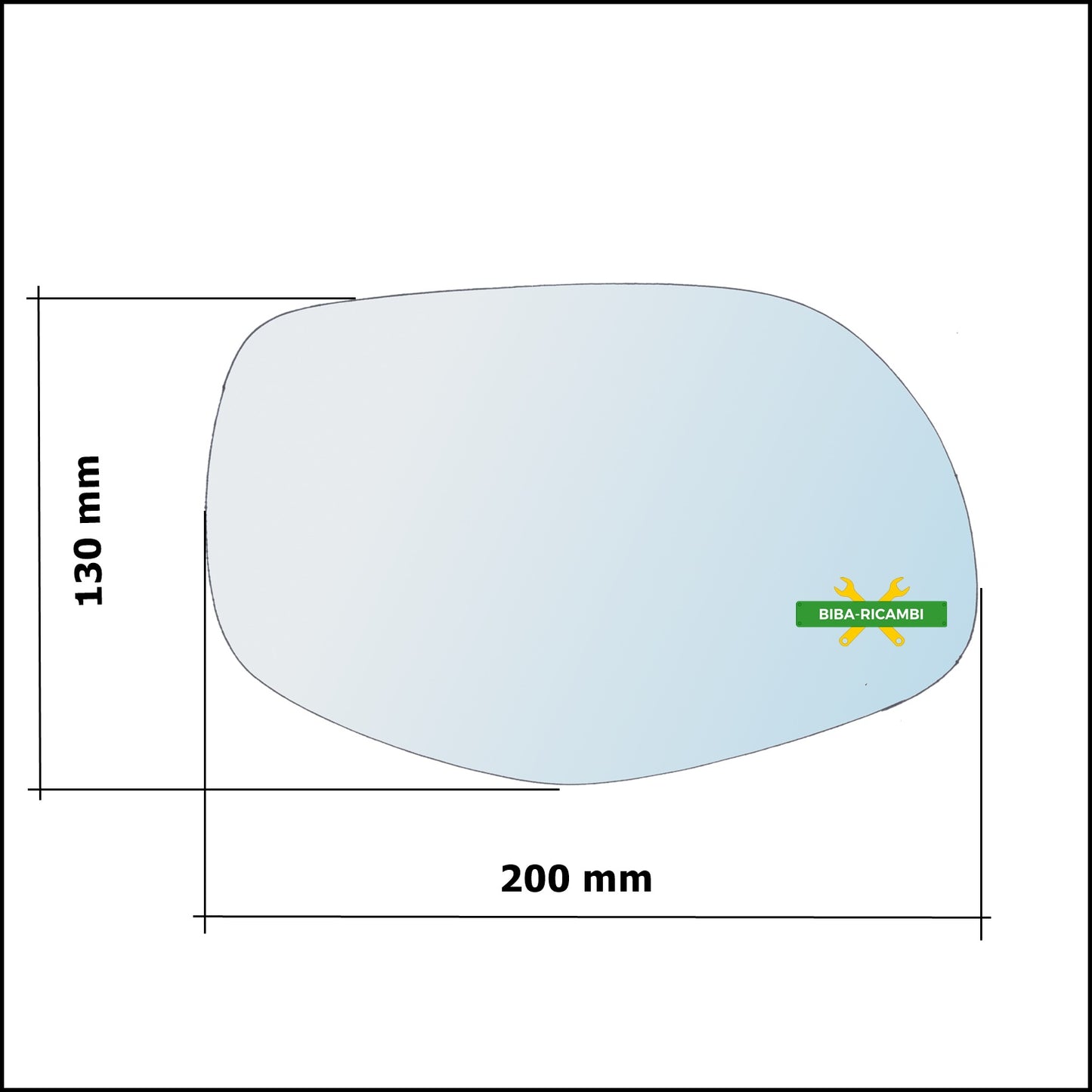 Vetro Specchio Retrovisore Asferico Lato Dx-Passeggero Per Porsche Cayenne I (9PA) solo dal 2009-2011