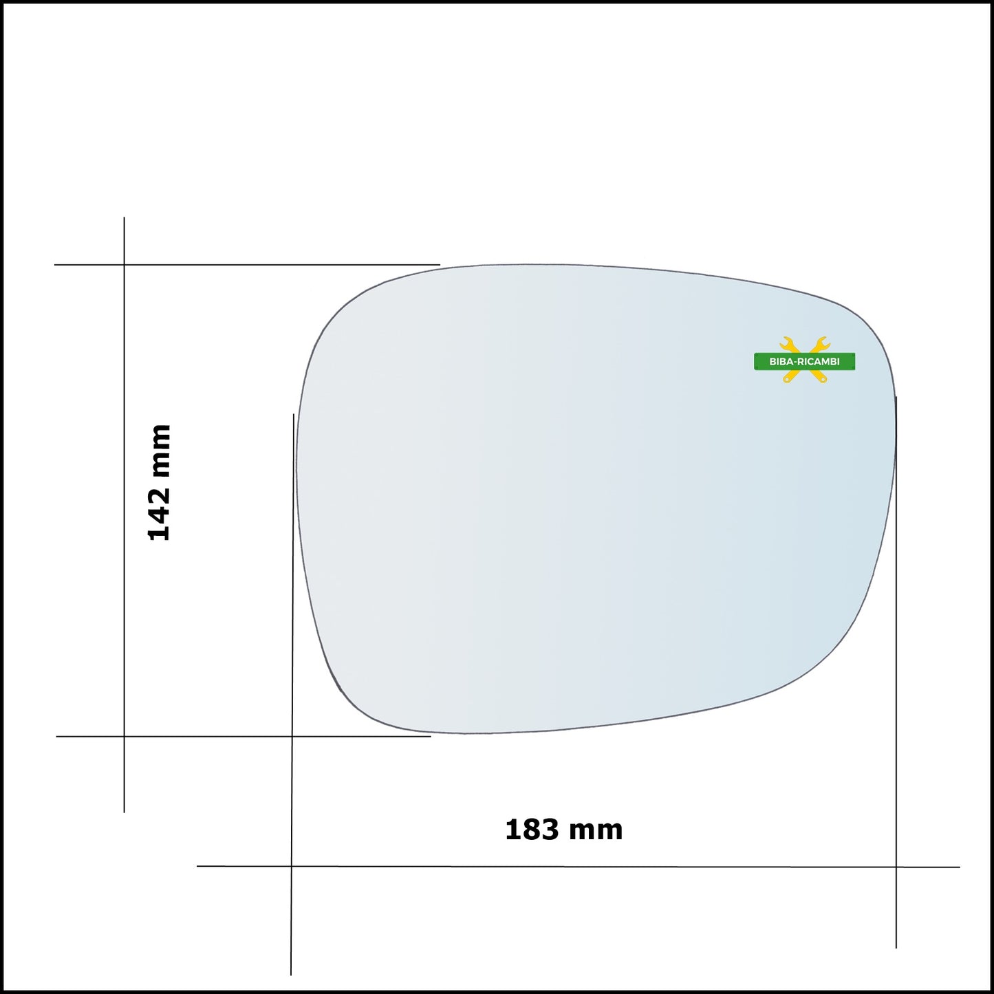 Vetro Specchio Retrovisore Cromato Asferico Lato Dx-Passeggero Per Bmw X3 II (F25) dal 2010-2014