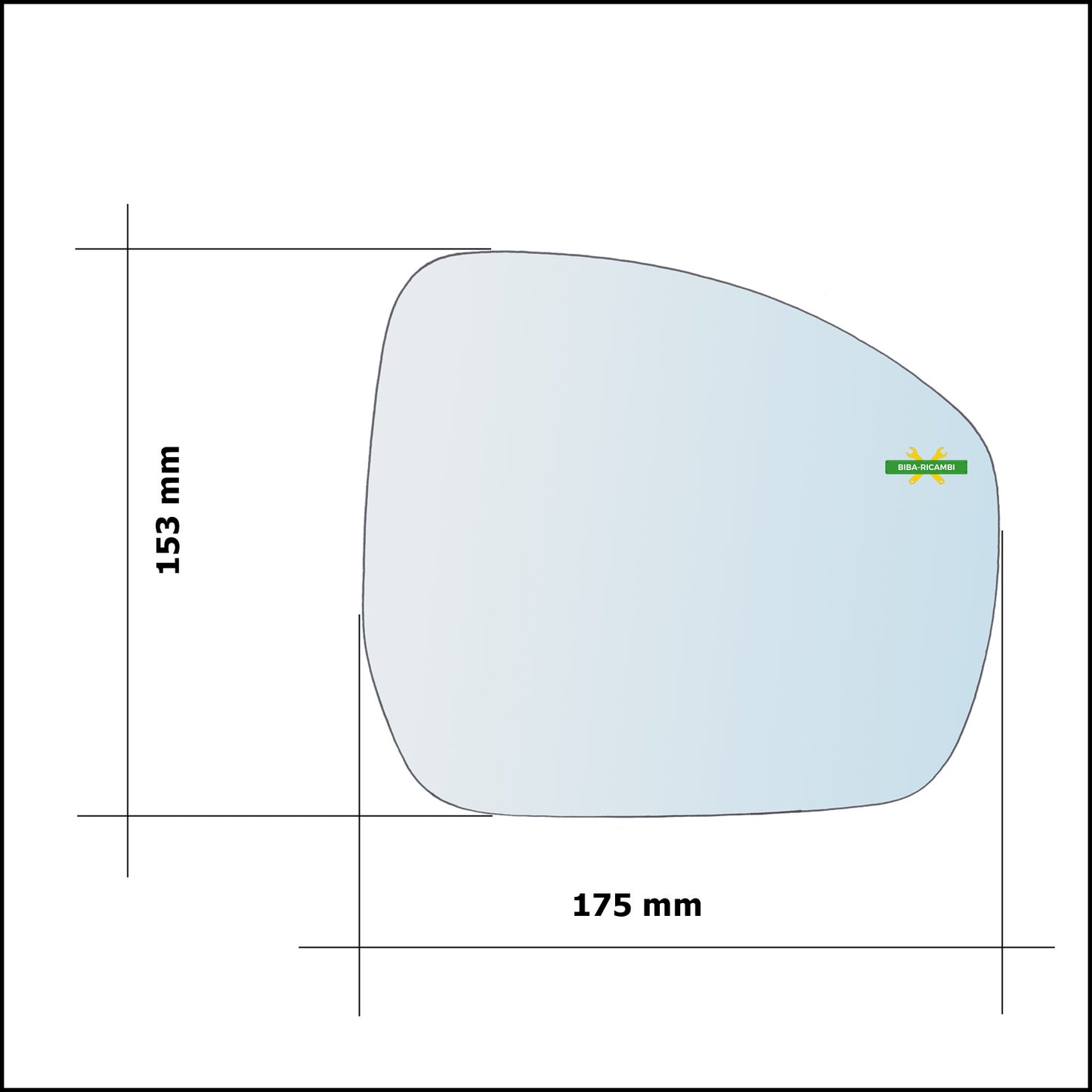 Aspherical Rear View Mirror Glass Left Driver Side For Discovery Sport (L550) 2014&gt;