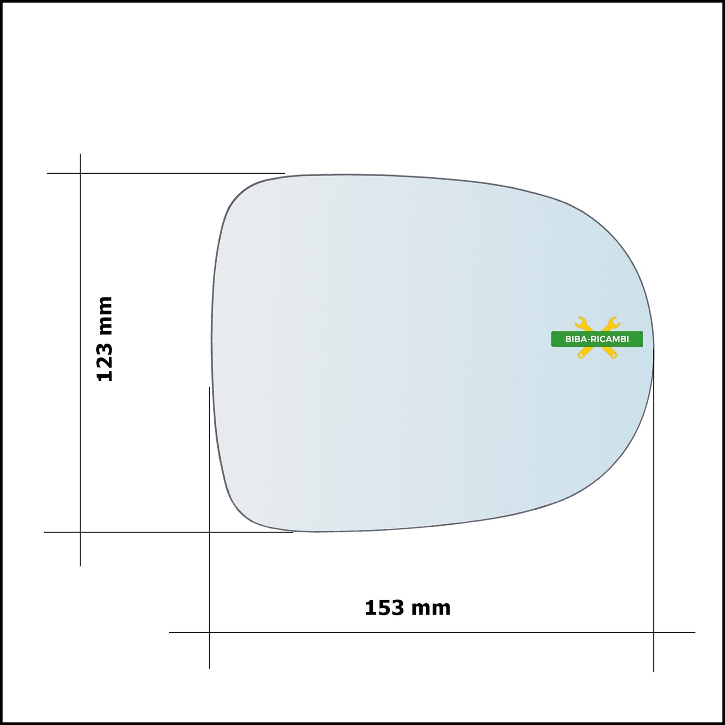 Aspherical Rearview Mirror Glass Right Passenger Side For Renault Twingo II (CN0) only from 2010-2014