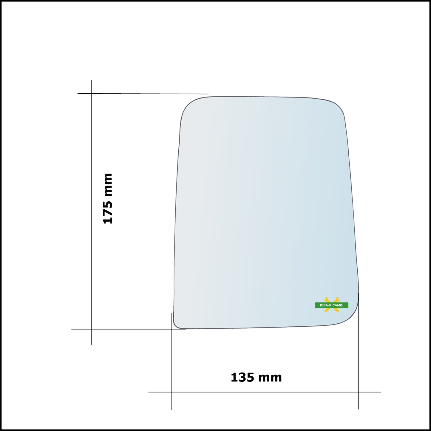 Vetro Specchio Retrovisore Lato Sx-Guidatore Per Jeep Wrangler II (TJ) dal 1996-2008