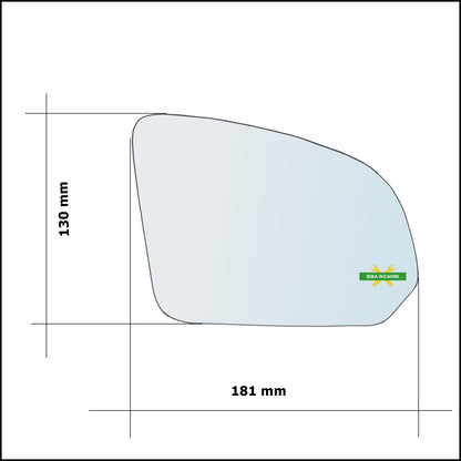 Left Driver Side Wing Mirror Glass For Volvo S60 III (224) from 2019&gt;