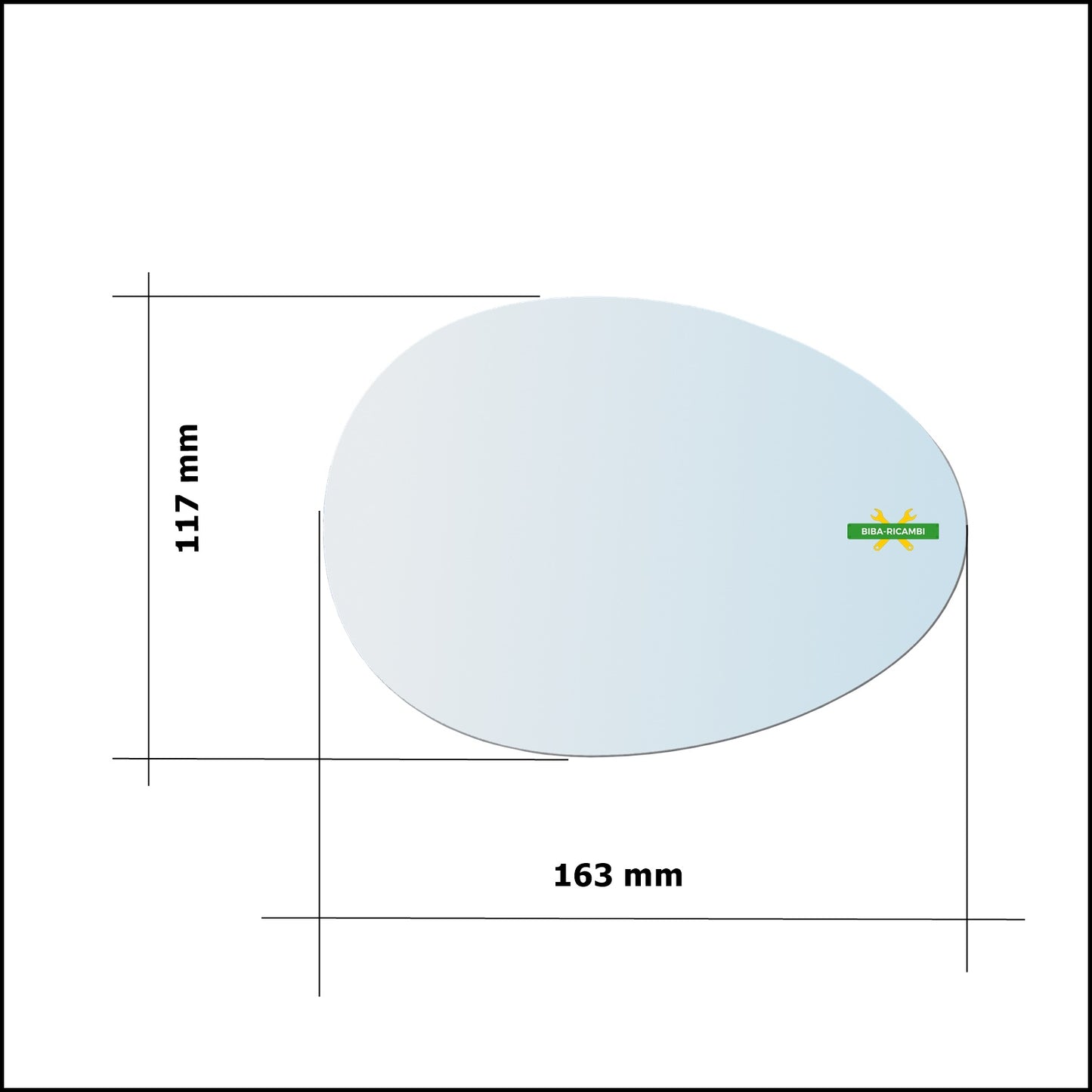 Vetro Specchio Retrovisore Asferico Lato Dx-Passeggero Per Mini Cooper (R61) Paceman dal 2012-2016