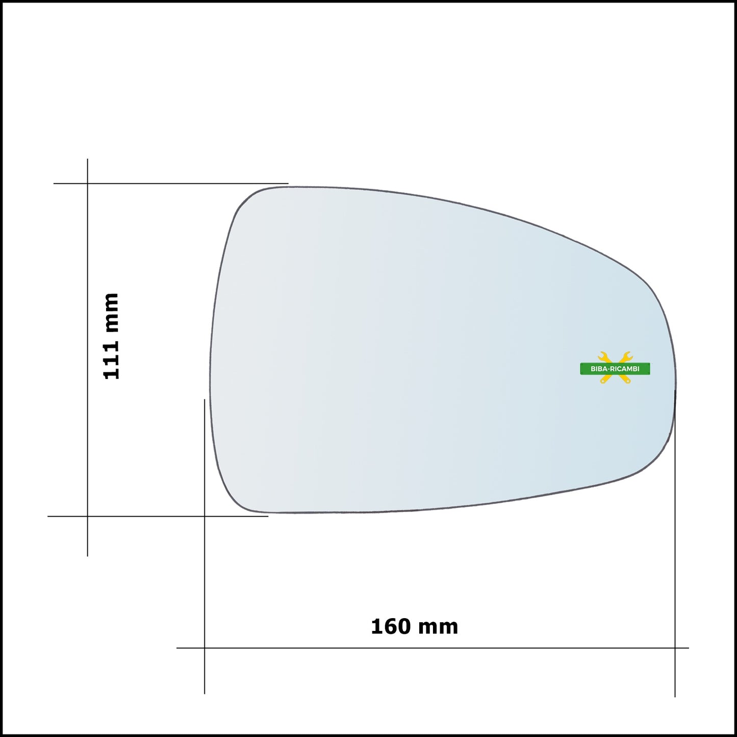 Vetro Specchio Retrovisore Lato Dx-Passeggero Per Audi A1 I (8X) dal 2010&gt;